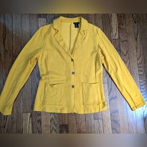 🆕 NWOT mustard Tahari jersey blazer with pockets